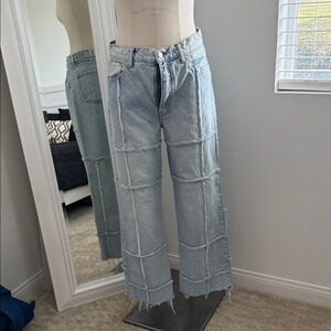 Revice Women's Light Blue Frayed Jeans